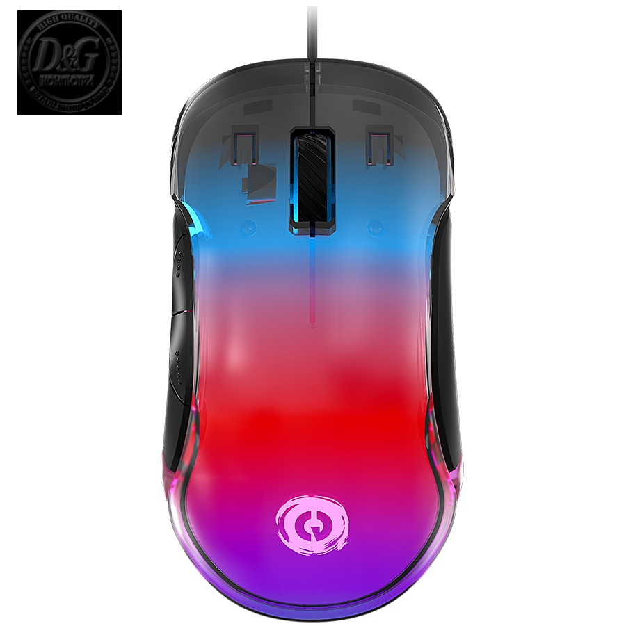 CANYON Braver GM-728, Optical Crystal gaming mouse, Instant 825, ABS material, huanuo 10 million cycle switch, 1.65M TPE cable with magnet ring, weight: 114g, Size: 122.6*66.2*38.2mm, Black