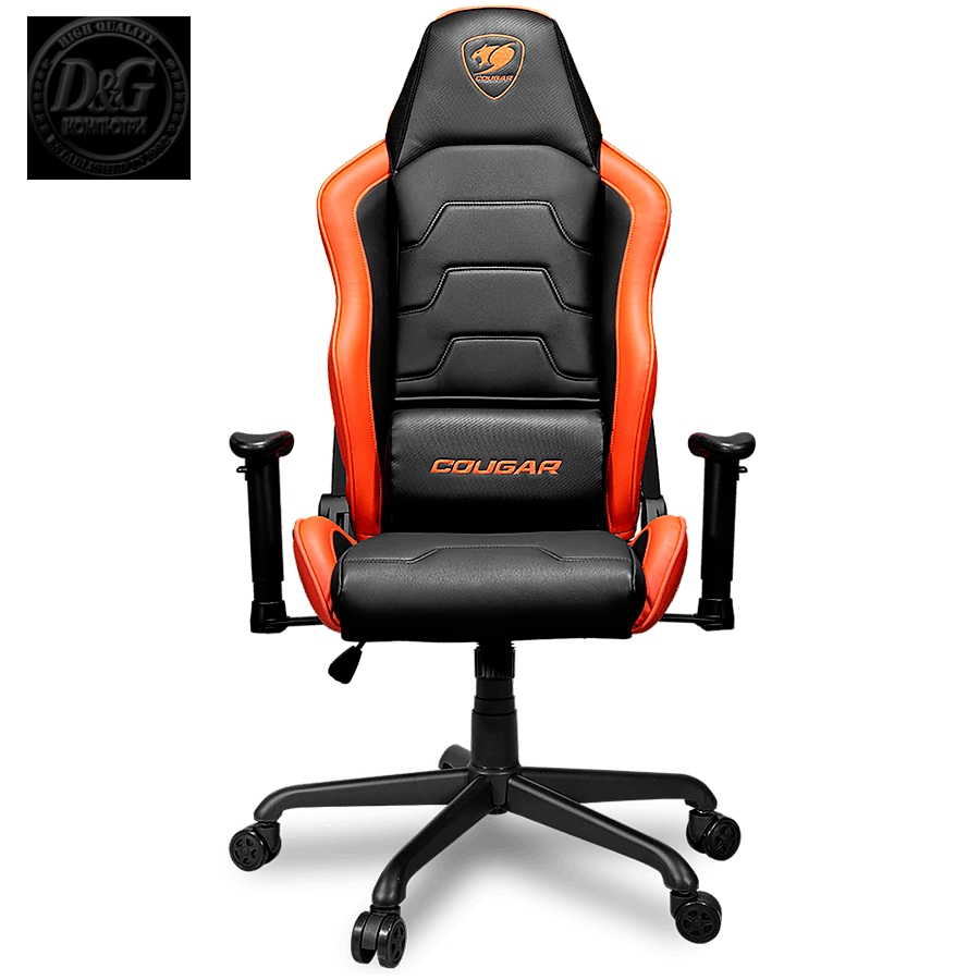 COUGAR ARMOR AIR, Gaming Chair, Breathable Mesh Back Design + Detachable Soft Foam Leather Cover, Lumbar Pillow, High Density Shaping Foam, Adjustable Tilting, 2D Adjustable armrest, Full Steel Frame, Class 4 Gas Lift Cylinder