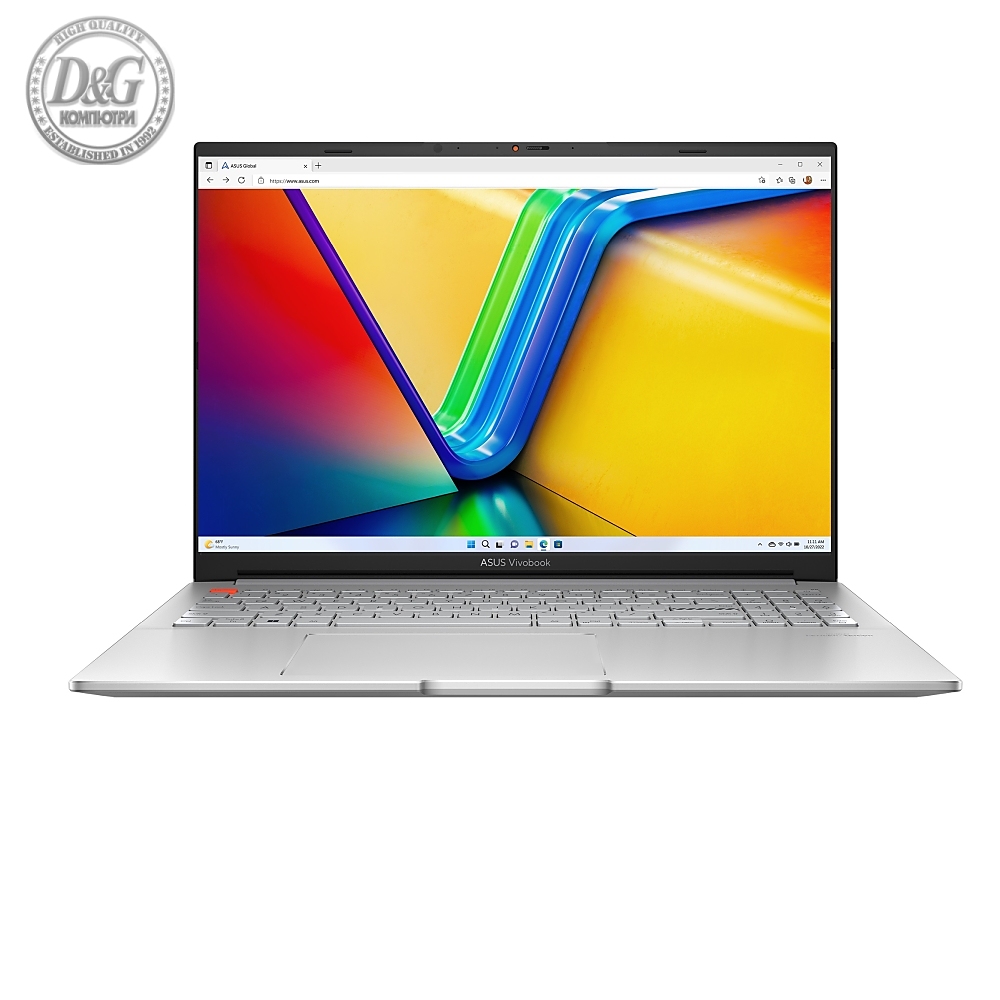 Asus Vivobook Pro OLED, K6602VV-OLED-MX731X,Intel Core i7-13700H 2.4 GHz (24MB Cache, up to 5.0 GHz,), 16" 3.2K (3200 x 2000) OLED 16:10 ,DDR5 16GB (8 GB on BD),1TBPCIEG3 SSD, RTX 4060 8GB, Windows 11 Pro, Cool Silver