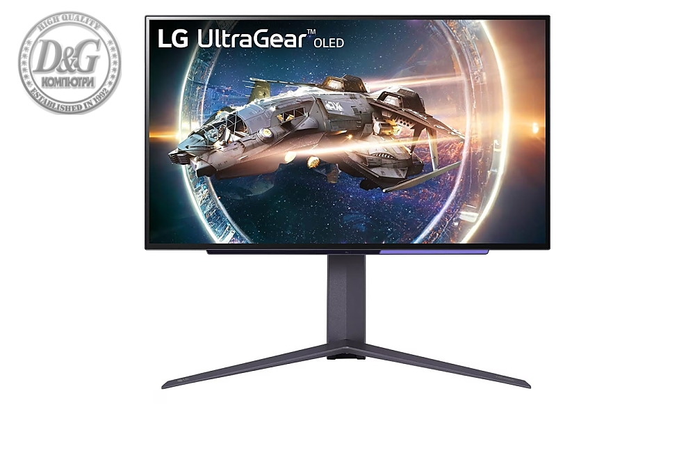 LG 27GR95QE-B 26.5", UltraGear OLED 0.03ms (GtG), AG, QHD (2560x1440), 240Hz, HDR10, 1500000:1, 1000cd/m2, DCI-P3 98.5%, USB3.0 (1up/2down), VRR, AMD Free-sync, NVIDIA G-Sync, HDMI, DP, Height Adjustable, Pivot, Tilt, Swive, Headphone Out, Black