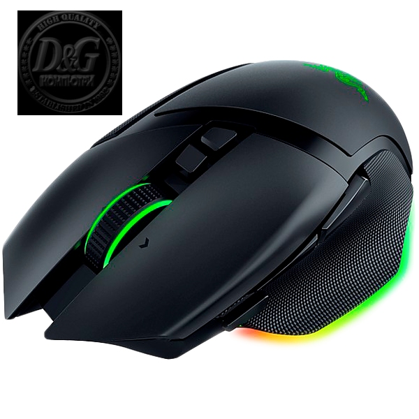 Razer Basilisk V3 Pro - Ergonomic Wireless Gaming Mouse, Razer HyperSpeed Wireless, Bluetooth, Speedflex Cable USB Type C, Razer Chroma RGB, Focus Pro 30K Optical Sensor, 30000DPI,  Optical Mouse Switches Gen-3, 4-way Razer HyperScroll tilt wheel