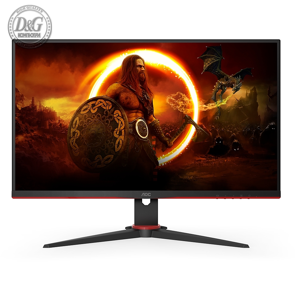 AOC Q27G2E/BK, 27" VA WLED, 2560x1440@155Hz, 4ms GtG, 1ms MPRT, 250cd/m2, 3000:1, DCR 80M:1, Adaptive Sync, FlickerFree, Low Blue Light, Tilt, 2xHDMI, DP