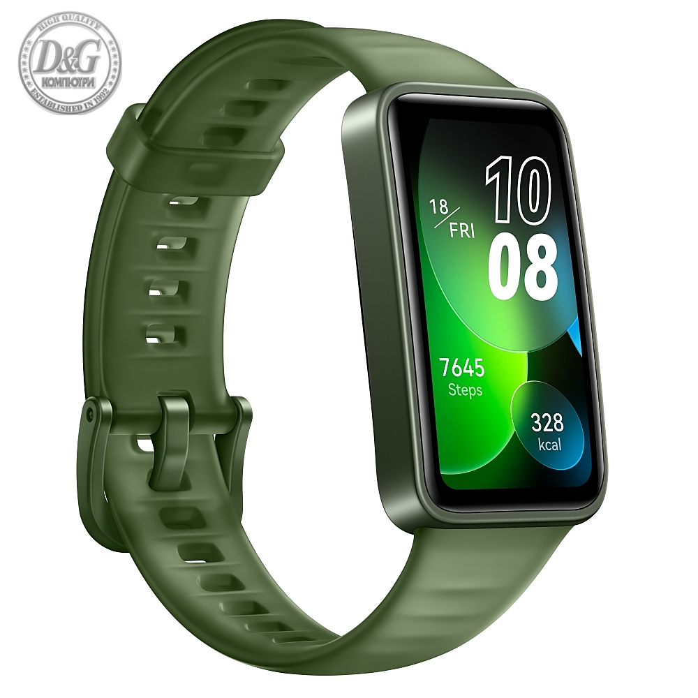 Huawei Band 8 Emerald Green, Ahsoka-B19, 1.47", Amoled,194x368, BT 5.0, Silicone Strap