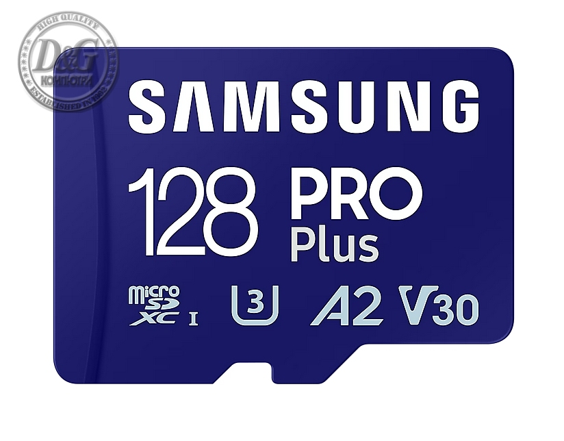 Samsung 128GB micro SD Card PRO Plus with Adapter, UHS-I, Read 180MB/s - Write 130MB/s