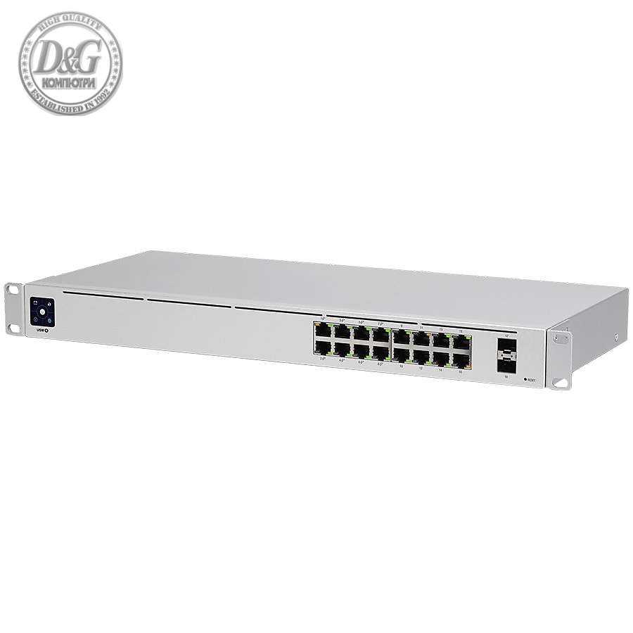 USW-16-PoE 16 RJ45 ports with 2 SFP ports