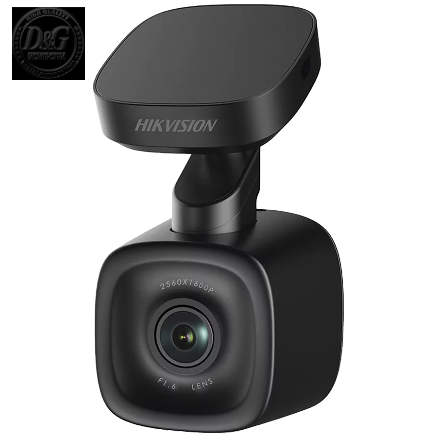 Hikvision FHD Dashcam F6 Pro, OV-05A20, 30 fps@1600P, H265, FOV 109°, GPS, ADAS supported, Voice command, micro SD up to 128 GB, built-in MIC and speaker, Wi-Fi, G-sensor, micro USB, 3.8m cable.