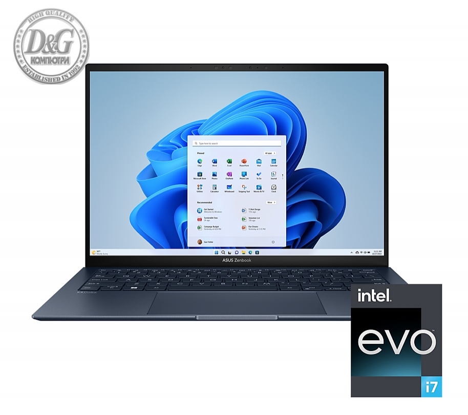 Asus S Zenbook OLED UX5304VA-OLED-NQ731X,INTEL I7-1355U, OLED 13.3" 2.8K (2880 x 1800), 16GB LPDDR5(ON BD), 1TB SSD,Windows 11 Pro, Basalt Grey