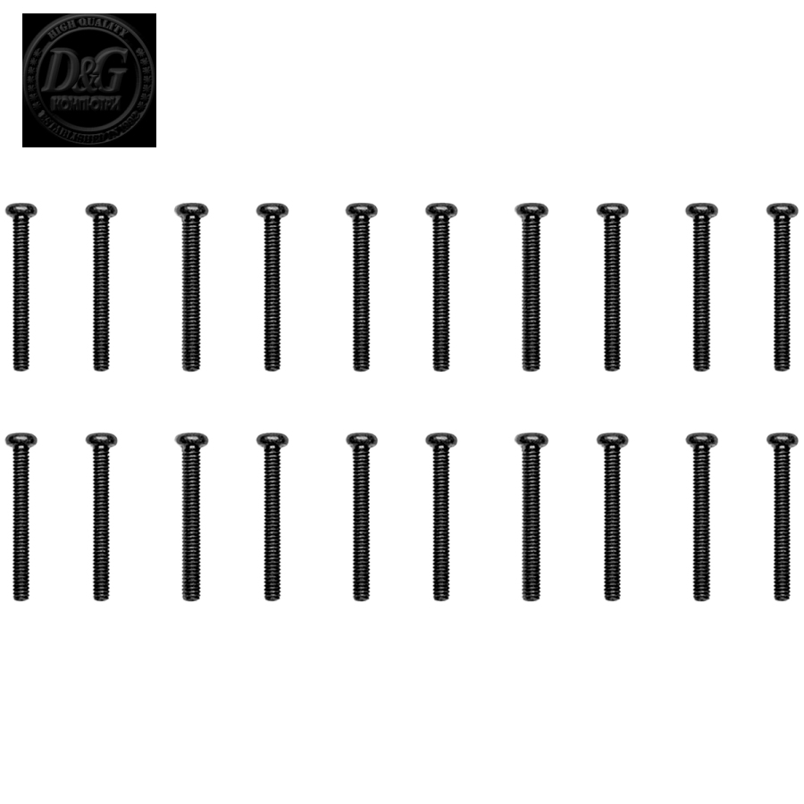 EK-Loop Phillips Head Screw Set M4x30mm - Black (20pcs) (for EK-Quantum Surface radiators)