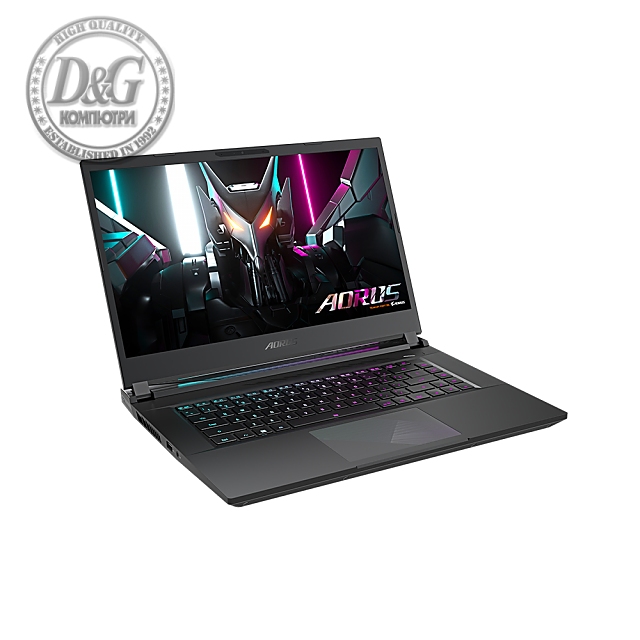 Лаптоп GIGABYTE AORUS 15 9KF Intel Core i5-12500H, 15.6 IPS, FHD 144Hz, 8GB DDR5, 512GB SSD Gen4, nVIDIA RTX 4060 8GB GDDR6, Windows 11 Home