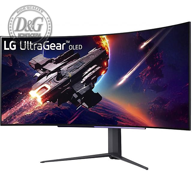 Монитор LG UltraGear 45GR95QE-B - 45 inch OLED Curved WQHD (3440 x 1440), 240Hz, 0.3ms, G-SYNC Compatible, FreeSync