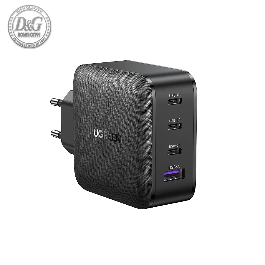 Ugreen универсално зарядно за стена Charger Wall 65W GaN CD224, 1 x USB-A, 3 x Type-C - 70774