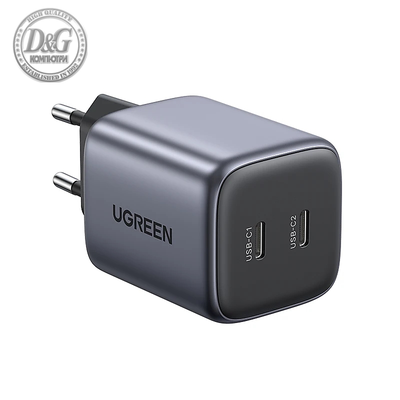 Ugreen универсално зарядно за стена Charger Wall GaN 45W CD294 Grey - 90573