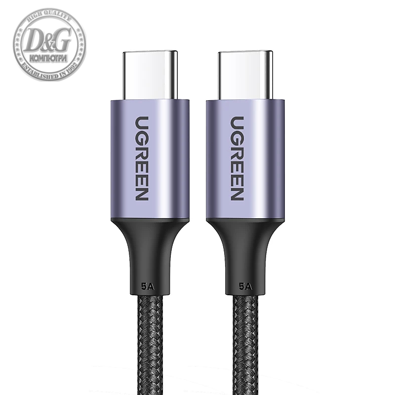 Ugreen кабел USB 2.0 Type-C М/М US316, 100W, 5A, 3m - 90120