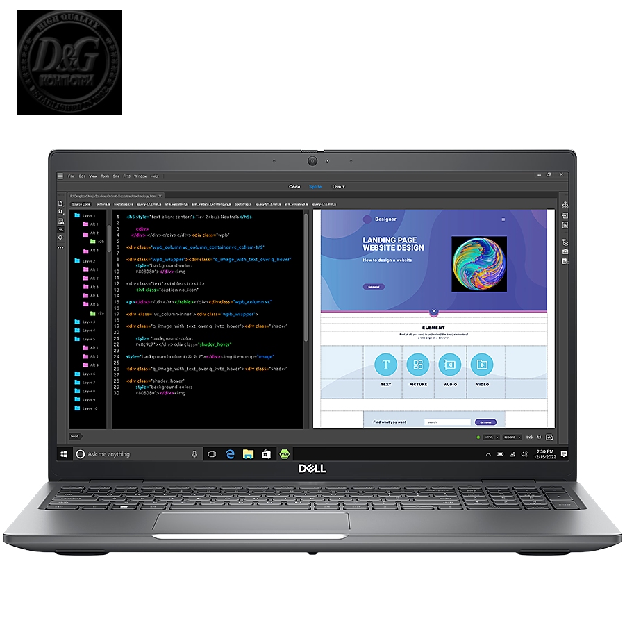 Dell Mobile Precision Workstation 3580 BTX, Intel i7-1360P (18MB, 12C, 16 Thr, 2.2-5.0 GHz Turbo, 28W), 15.6" FHD (1920 x 1080) 60Hz, 16GB (2x8) DDR5 4800, 512GB SSD, NVIDIA RTX A500 , IR Cam + Mic, WiFi + BT, KBD, FPR, Ubuntu, 3Y ProSupport