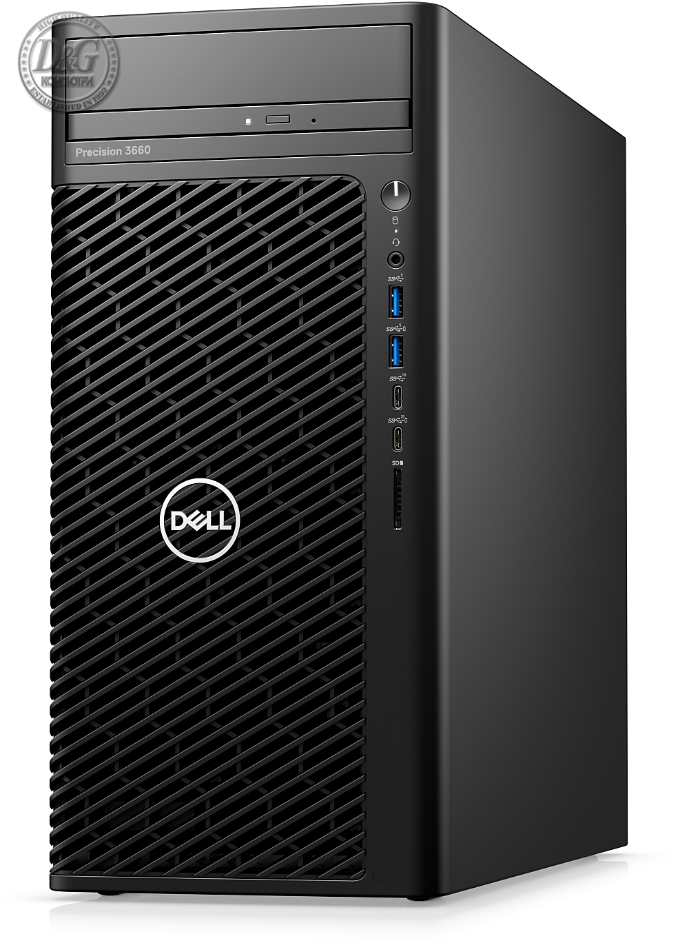 Dell Precision 3660 Tower, Intel Core i7-13700 (30M Cache, up to 5.2 GHz), 16GB (2X8GB) 4400MHz UDIMM DDR5, 512GB SSD PCIe M.2, Integrated, DVD RW, Keyboard&Mouse, 500 W, Windows 11 Pro, 3Yr ProSpt