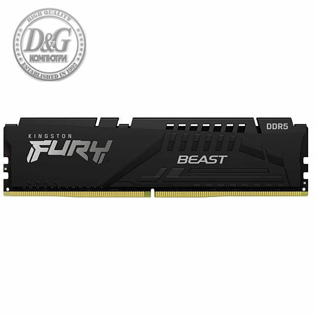 Памет Kingston FURY Beast Black 16GB DDR5 5200MHz CL36 KF552C36BBE-16