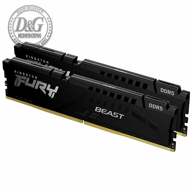 Памет Kingston FURY Beast Black 32GB(2x16GB) DDR5 5600MHz CL36 KF556C36BBEK2-32