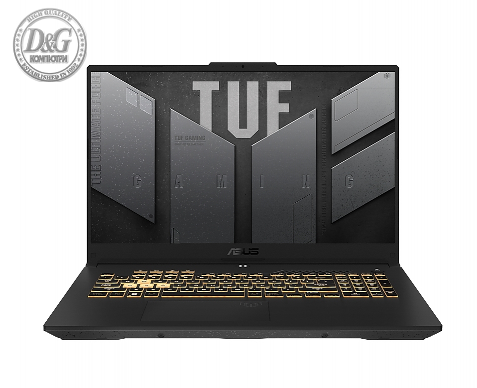 Asus TUF F17 FX707ZC4-HX009, Intel i7-12700H,2.3 GHz, 17.3" FHD (1920x1080)144Hz, 16GB DDR4 3200MHz (2x8 GB), PCIE NVME 512GB , RTX 3050 GDDR6, WiFi 6, RGB Illum. Kbd, no OS, Mecha Gray