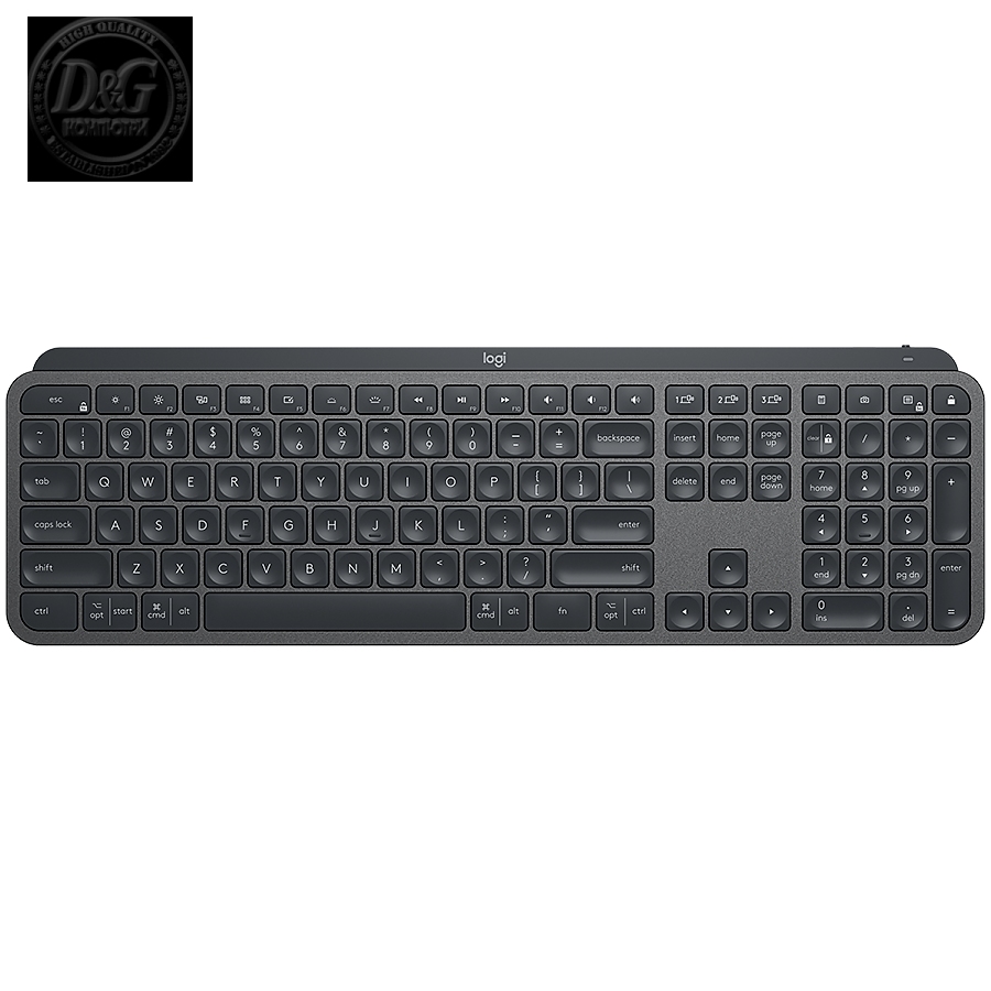 LOGITECH MX Keys S Plus Bluetooth Illuminated Keyboard with Palm Rest - GRAPHITE - US INT'L