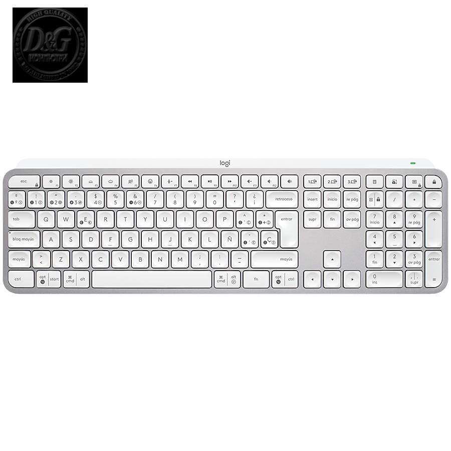 LOGITECH MX Keys S Bluetooth Illuminated Keyboard - PALE GREY - US INT'L