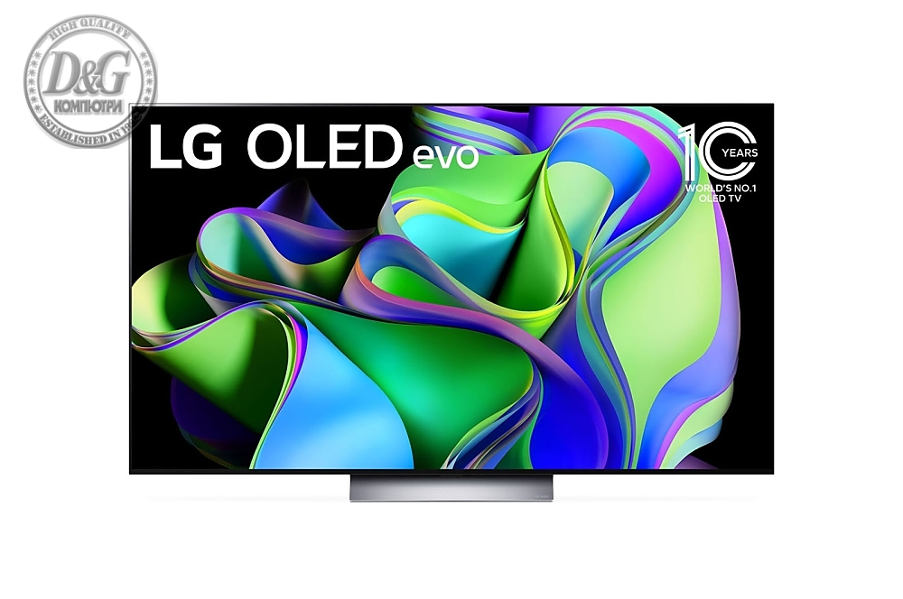 LG OLED65C31LA, 65" UHD OLED evo, 4K (3840 x 2160), DVB-C/T2/S2, Full Cinema Screen, Alpha 9 Processor, 120Hz, ThinQ AI, HDR10, VRR, NVIDIA G-SYNC, AMD FreeSync, Dolby Vision, Dolby Atmos, Wi-Fi, Bluetooth, HDMI, USB, Airplay 2, Multi View, Meteor Titan