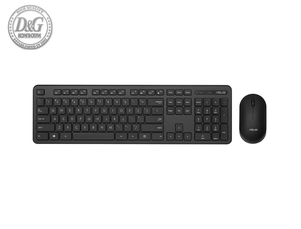 Asus CW100, WIRELESS KEYBOARD+MOUSE, Black