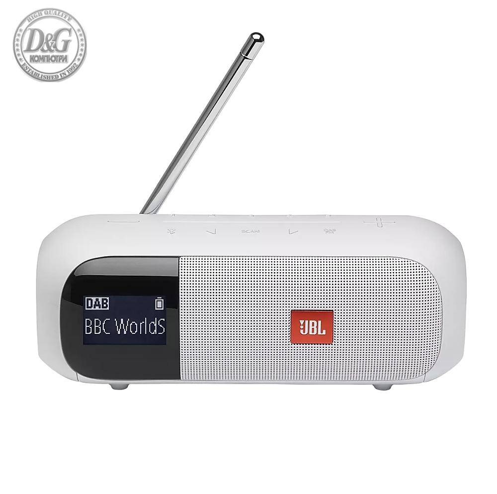 JBL Tuner 2 WHT portable radio with bluetooth