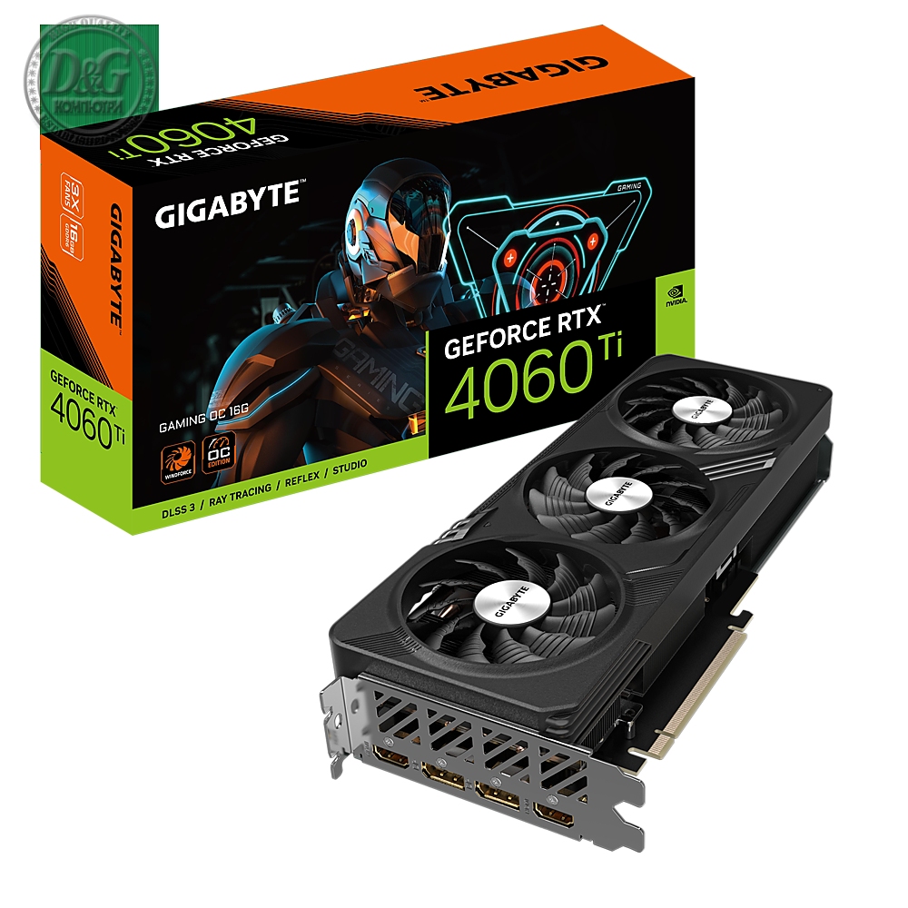 Видео карта GIGABYTE GeForce RTX 4060 TI GAMING OC 16GB GDDR6