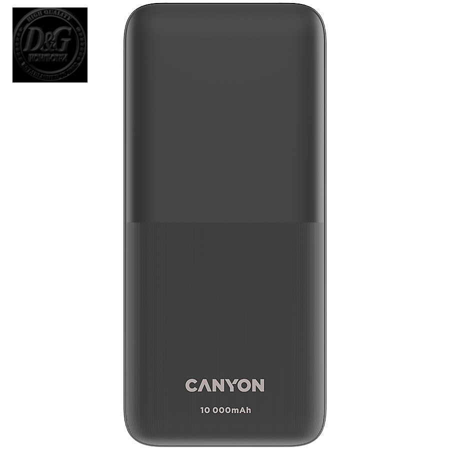 CANYON PB-1010, Power bank 10000mAh Li-pol battery with 2pcs Build-in Cable,  Input:  TYPE-C:  5V3A/9V2A  18WMicro USB: 5V2A/9V2A  18W   Output:  TYPE-C:  5V3A/9V2.2A  20WUSB-A: 4.5V5A ,5V4.5A, 5V3A,9V2A ,12V1.5A 22.5WTYPE-C cable: 4.5V5A ,5V4.5A, 5V3A,