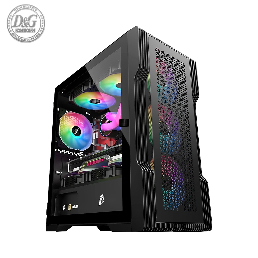 1stPlayer кутия Case mATX - TRILOBITE T3 Mesh Black