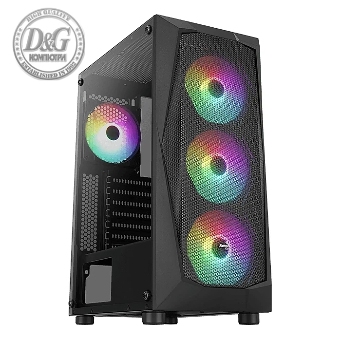 AeroCool кутия Case ATX - Falcon-G-BK-v2 - Addressable RGB