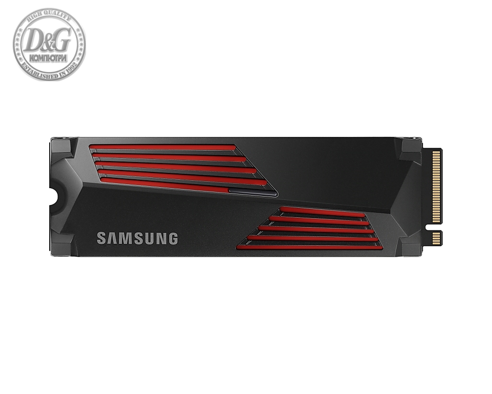 Samsung SSD 990 PRO 2TB Heatsink PCIe 4.0 NVMe 2.0 M.2 V-NAND 3-bit MLC, 256-bit Encryption, Read 7450 MB/s Write 6900 MB/s