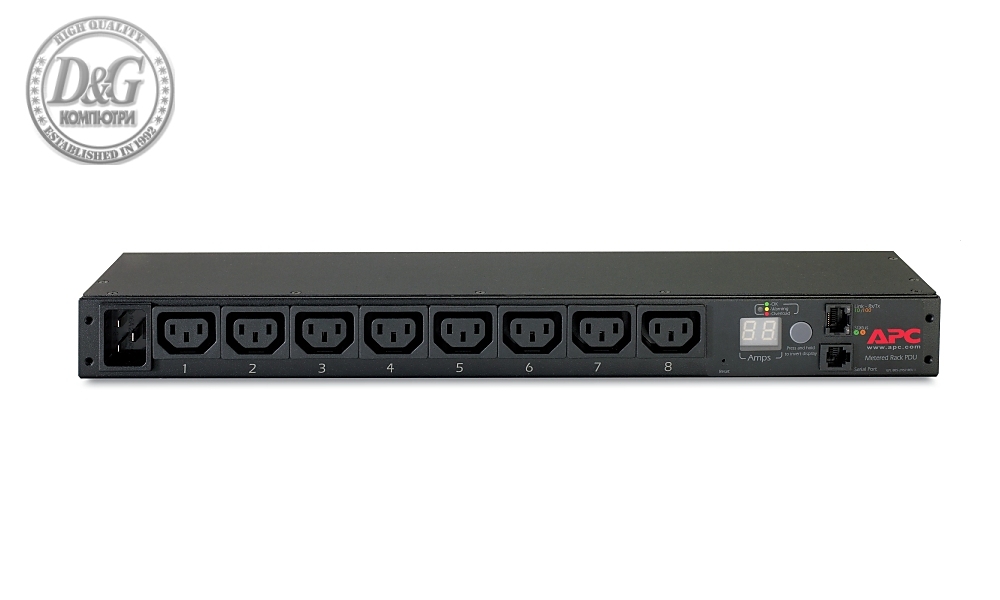 APC RACK PDU, METERED, 1U, 16A, 208/230V, (8) C13