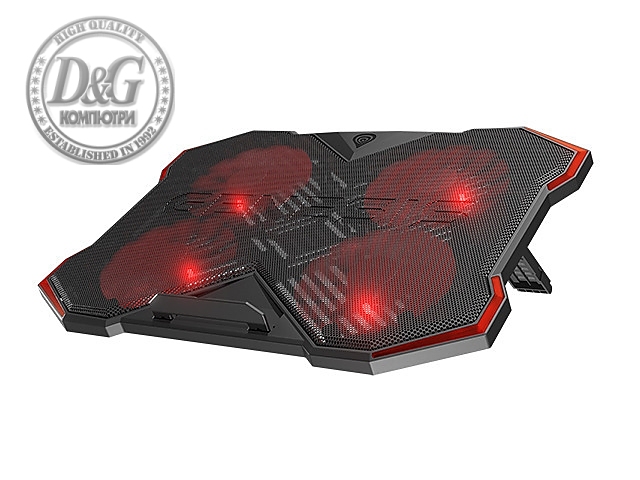 Genesis Laptop Cooling Pad Oxid 260 15.6-17.3 4 Fans, Led Light, 2 Usb