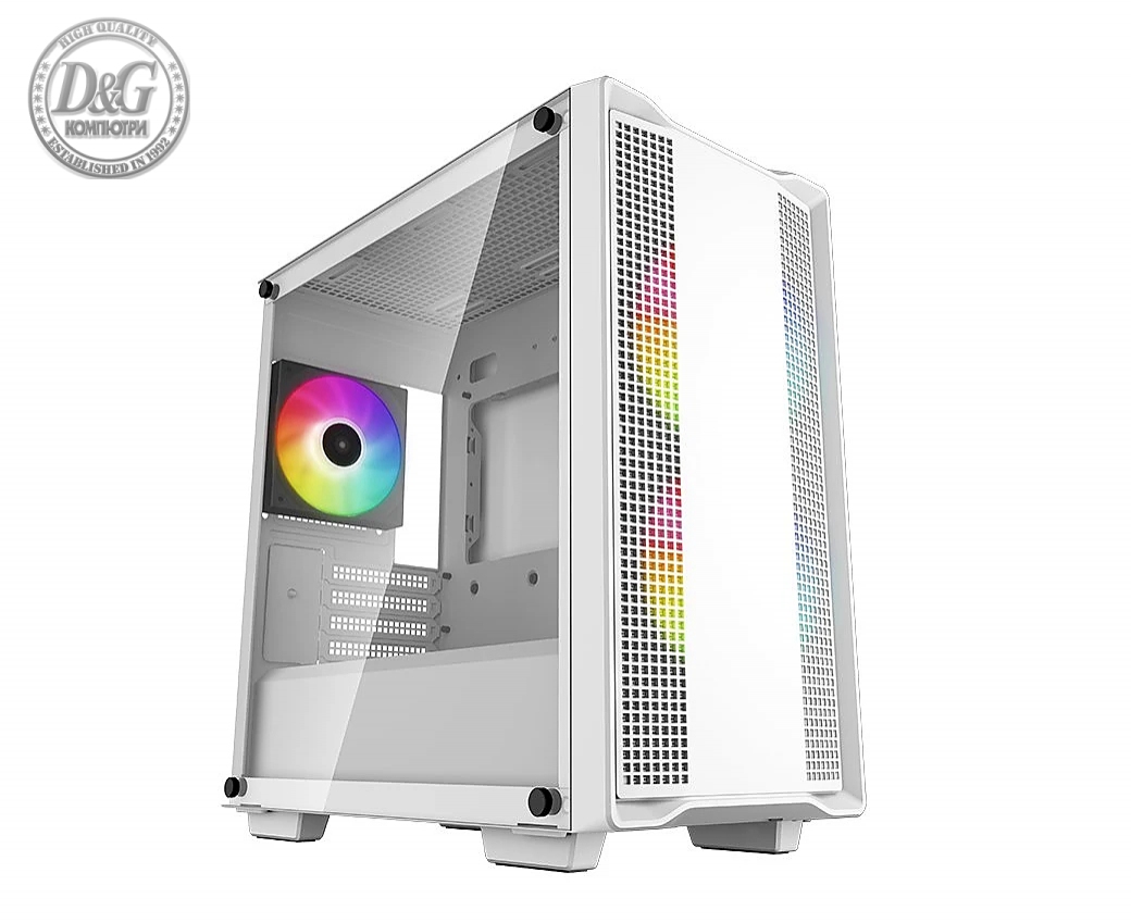 DeepCool кутия Case mATX - CC360 A-RGB White