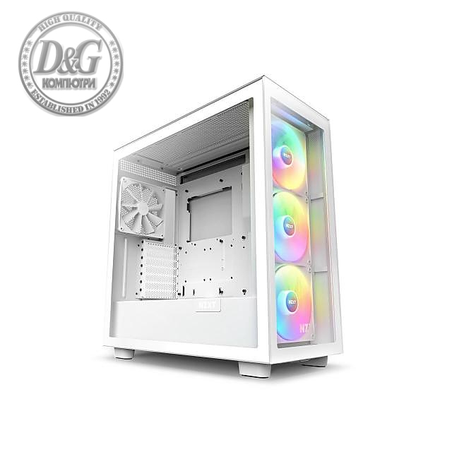 Кутия NZXT H7 Elite 2023 Matte White Mid-Tower