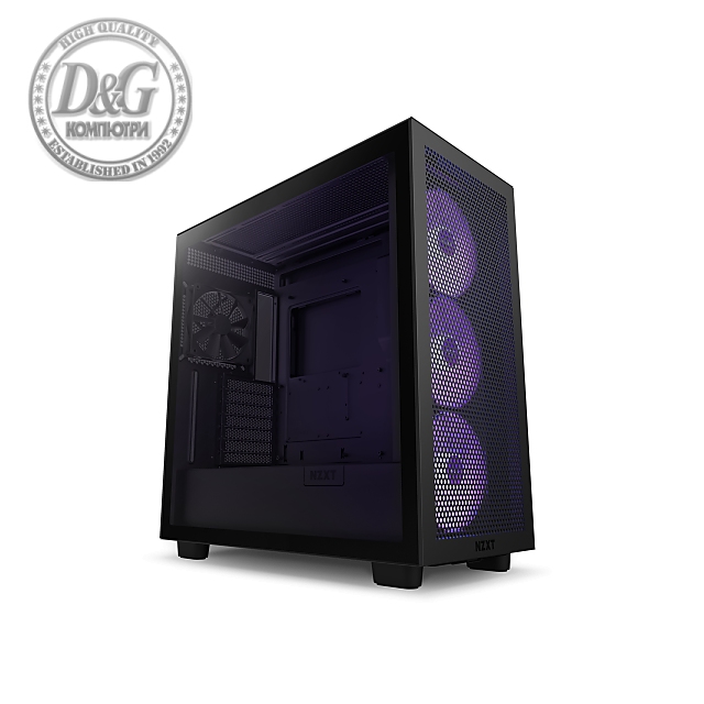 Кутия NZXT H7 Flow RGB Matte Black Mid-Tower