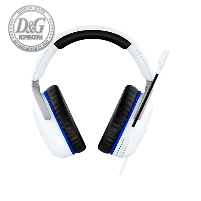 Геймърски слушалки HyperX Cloud Stinger за PS5/PS4 3.5mm жак с Микрофон, Бели