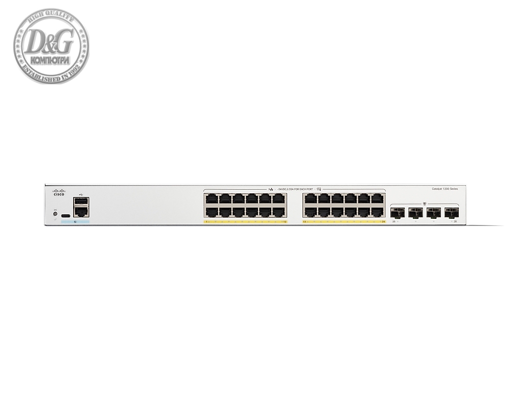 Cisco Catalyst 1200 24-port GE, PoE, 4x1G SFP