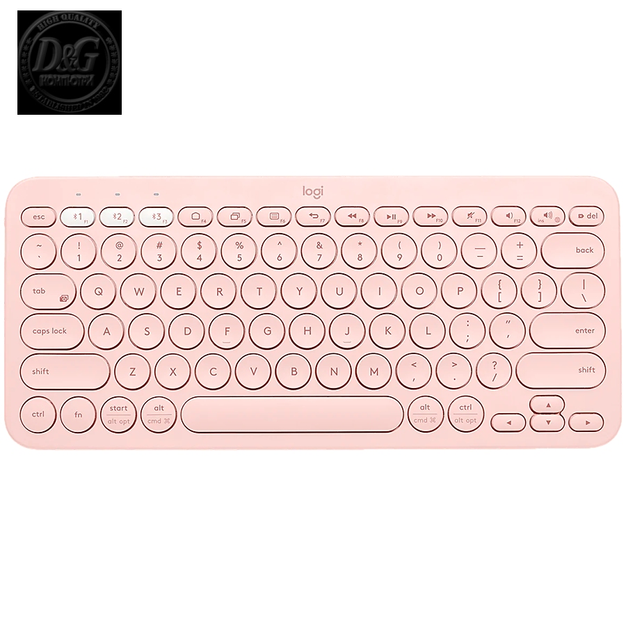 LOGITECH K380S Multi-Device Bluetooth Keyboard - TONAL ROSE - US INT'L