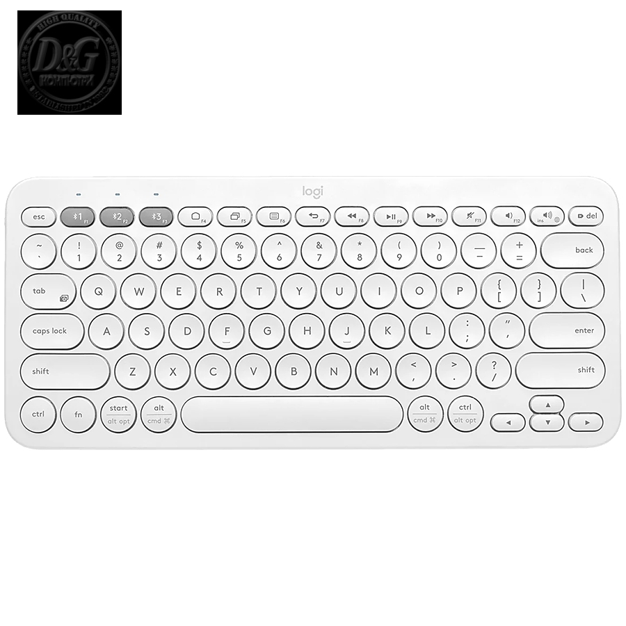 LOGITECH K380S Multi-Device Bluetooth Keyboard - TONAL WHITE - US INT'L