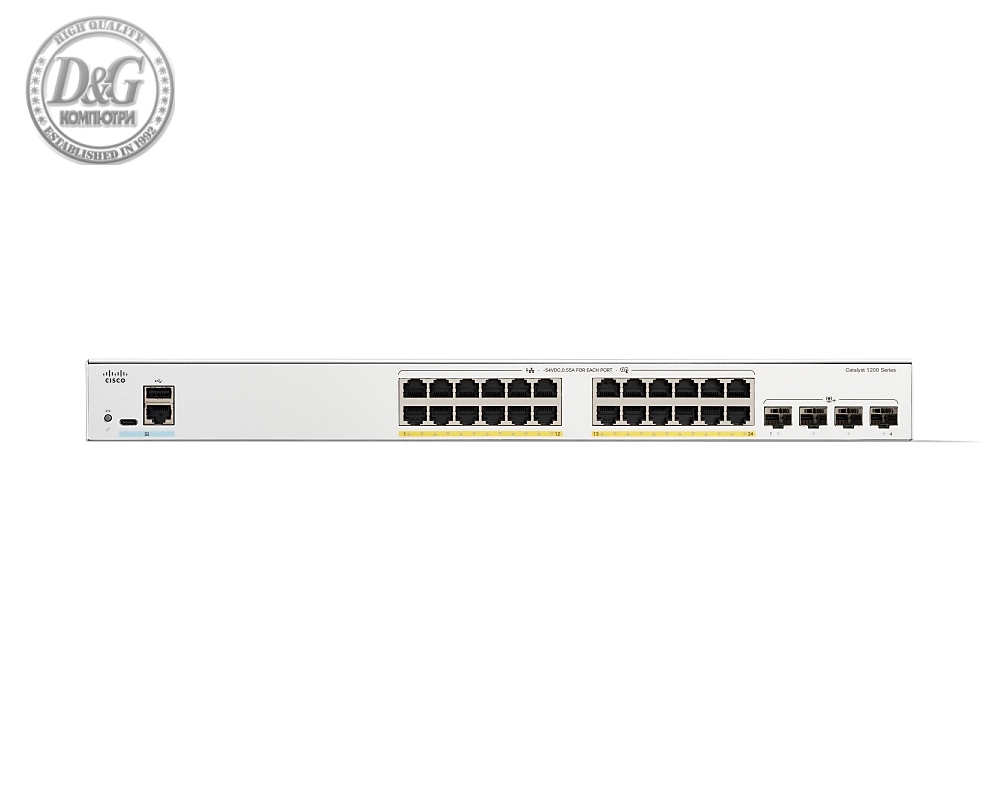 Cisco Catalyst 1200 24-port GE, PoE, 4x10G SFP+