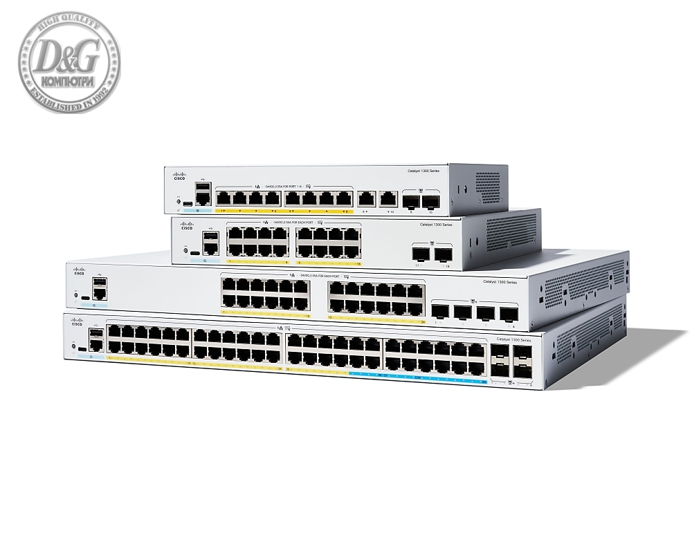 Cisco Catalyst 1300 48-port GE, PoE, 4x1G SFP