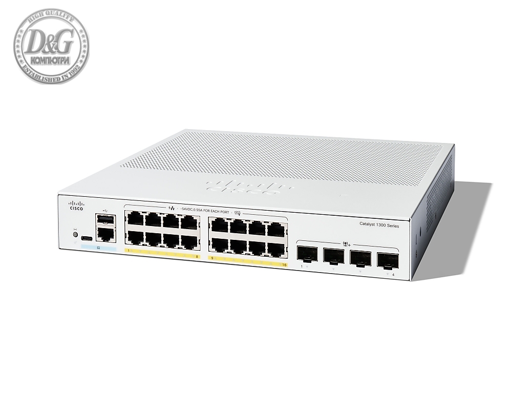 Cisco Catalyst 1300 16-port GE, PoE, 4x10G SFP+