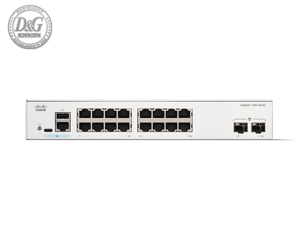 Cisco Catalyst 1300 16-port GE, 2x1G SFP