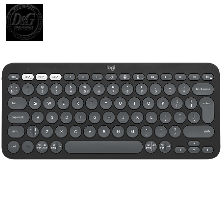 LOGITECH K380S Multi-Device Bluetooth Keyboard - TONAL GRAPHITE - US INT'L