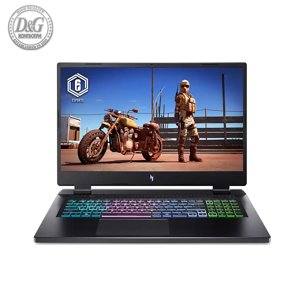 Acer Nitro 5, AN17-51-7593, Core i7-13700H (3.70GHz up to 5.00GHz, 24MB), 17.3" QHD (2560x1440) IPS, 165Hz, 16GB DDR5 (1 slot free), 1024GB PCIe SSD, RTX 4060 8GB GDDR6, Wi-Fi 6e, BT 5.1, HD Mic&Cam, RGB Backlit KB, No OS, Black