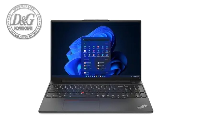 Lenovo ThinkPad E16 G1 Intel Core i5-1335U (up to 4.6GHz, 12MB), 16GB (8+8)DDR4 3200MHz, 512GB SSD, 16" WUXGA (1920x1200) IPS AG, Intel Iris Xe Graphics, FHD&IR Cam, Backlit KB, FPR, WLAN, BT, DOS, 3Y CCI