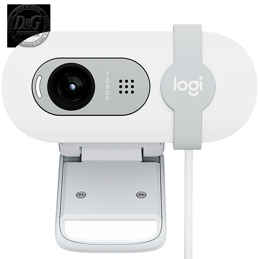 LOGITECH Brio 100 Full HD Webcam - OFF-WHITE - USB