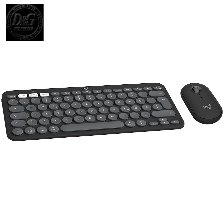 LOGITECH Pebble 2 for MAC Bluetooth Keyboard Combo - TONAL GRAPHITE - US INT'L